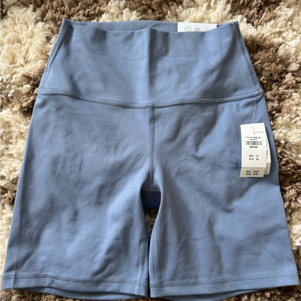 Gilly hicks Hollister Blue High-Waisted Bike Shorts with Wide Waistband